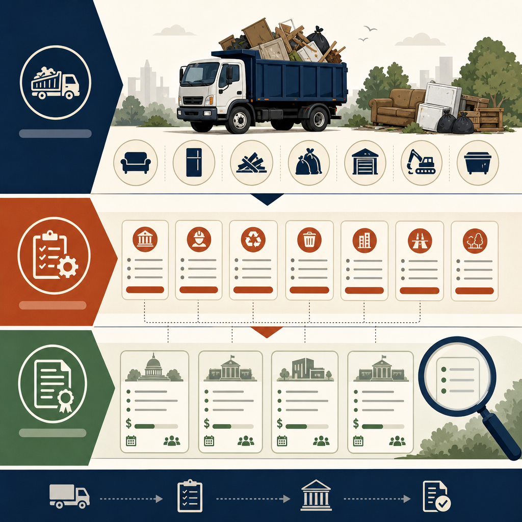 Illustration showing the relationship between an industry code, service code, and government contract opportunity
